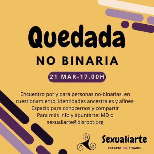 Quedada no binaria Sevilla - hacer carteles para el 26M
