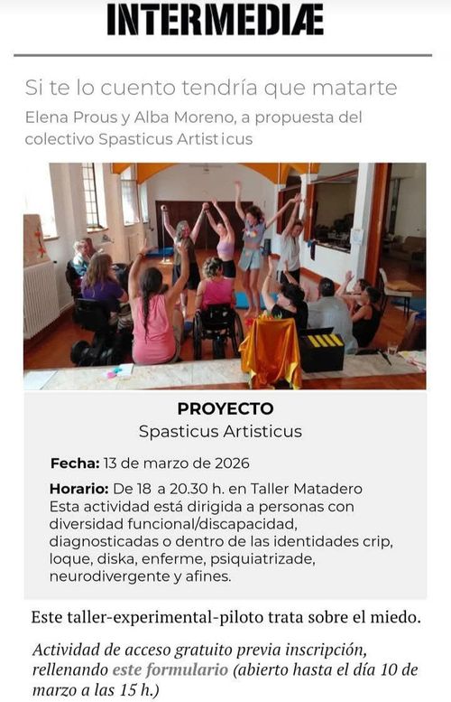 Taller sobre el miedo: "Si te lo dijera tendría que matarte"