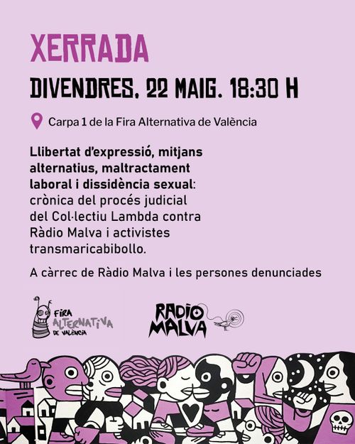 Xerrada a la Fira Alternativa: Crònica del procés judicial del Col·lectiu Lambda contra Ràdio Malva i activistes transmaricabibollo