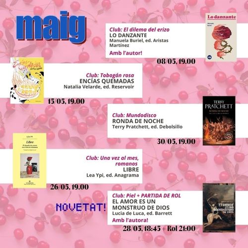 Clubes de lectura - Mayo 2026 -  Lo danzante, Manuela Buriel