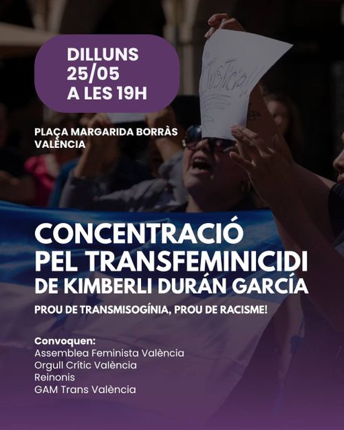 Concentració transfeminicidi Kimberli Durán García