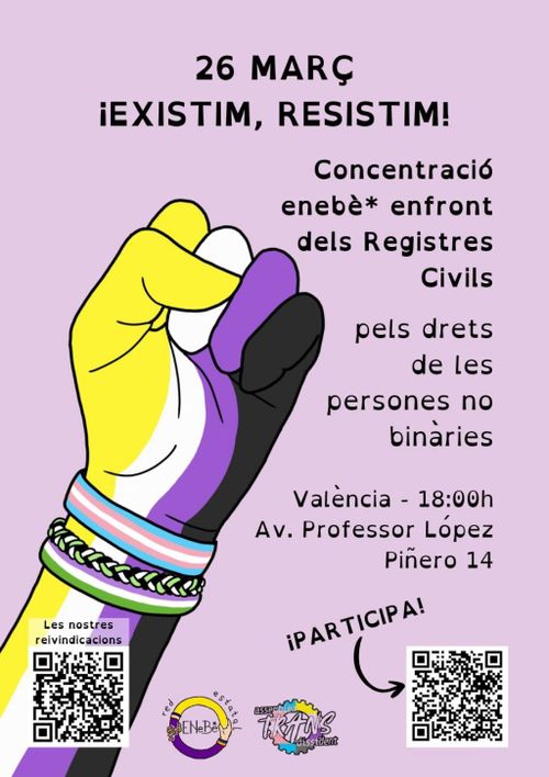 Protesta frente al Registro Civil