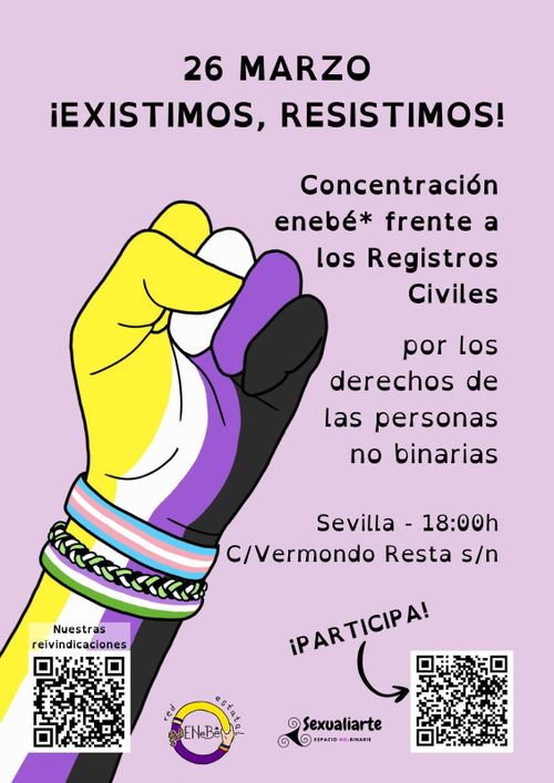 Protesta frente al Registro Civil