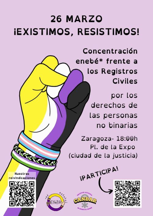 Protesta frente al Registro Civil